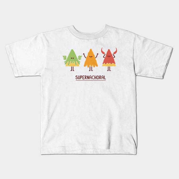 Supernachoral Kids T-Shirt by HandsOffMyDinosaur